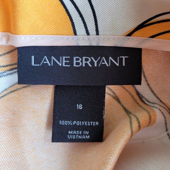 Lane Bryant Pleated Circle Skirt with Abstract Print Size 16 - Picture 5 of 10